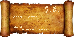 Tarcsi Betta névjegykártya